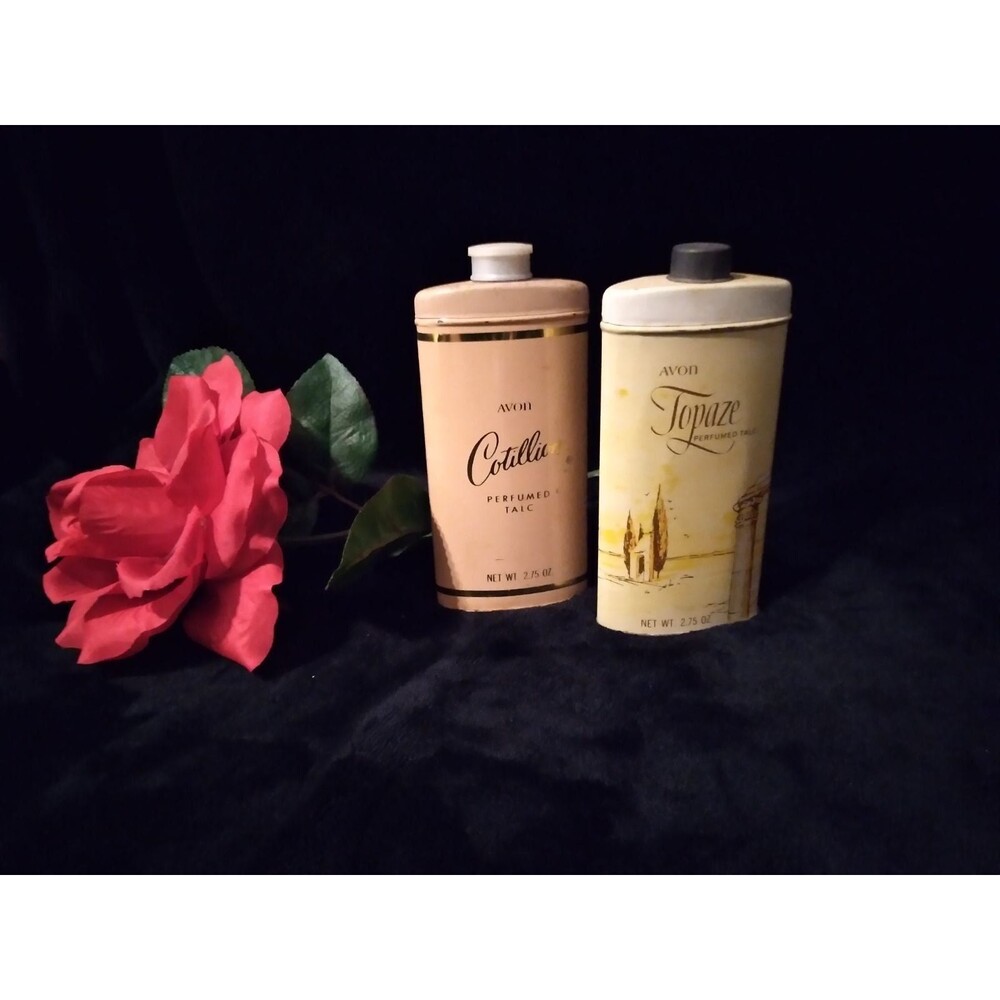 VINTAGE Avon Powder Tins (Cotillion & Topaz)